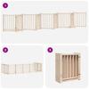 9 Piece Foldable Dog Gate 450 cm Poplar Wood