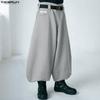 Men High Waist Zip-up Casual Baggy Long Jogger Pants Trousers