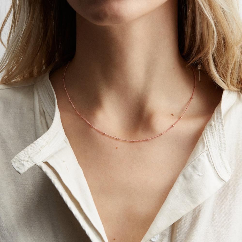 CARLIDANA Fashionable Wholesale for Women Jewelry Female Stainless Steel Gold Plated Ball Link Chain Necklaces Collares De Mujer