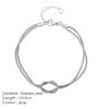 eManco European and American Style Snake Bone Knot Bracelet