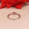 Garnet Ring 925 Sterling Silver, Dainty Red Garnet Promise Ring, Minimalist January Birthstone Ring, Delicate Stackable Silver Ring, Gift for Her