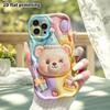 Phone Case: 2D Flat Design, Fits iPhone 18 17 16 15 14 13 Pro, Birthday Teddy Bear, Perfect Christmas and Halloween Holiday Gift
