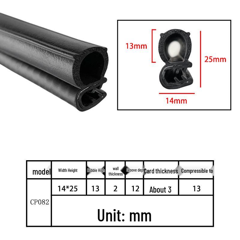 High-Temperature Resistant U-Shaped Rubber Sealing Strip for Dustproofing Electrical Cabinets and Car Doors