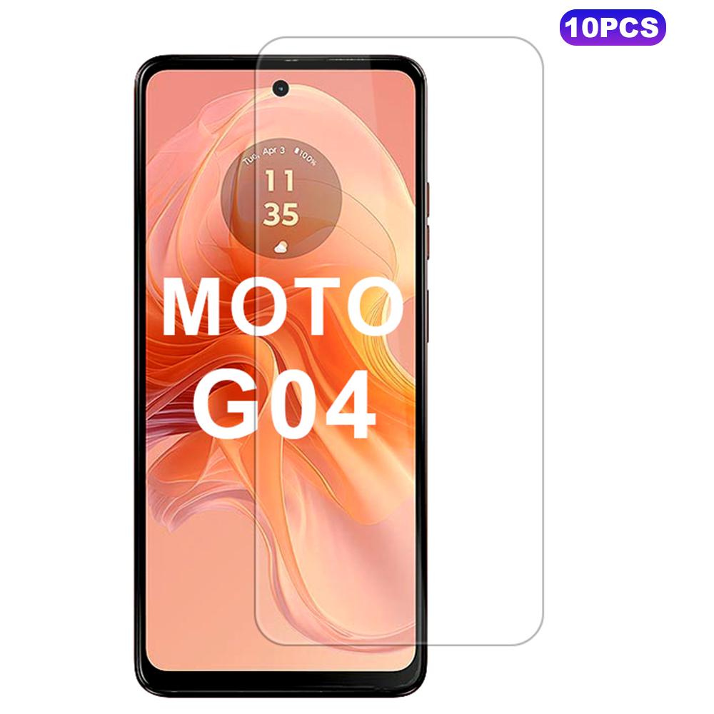 

10Pcs/Pack For Motorola Moto G04 4G Screen Protector 9H Hardness Explosion-proof Type A
