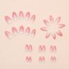 Pink White Gradients Resin Nail Extension Chip-Proof Smudge-Proof Fake Nails for Shopping Traveling Dating