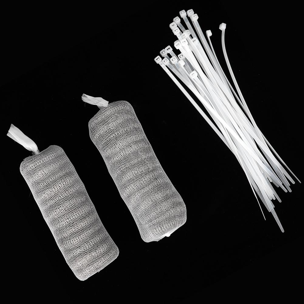 24Pcs Filter with 24Pcs Cable Ties Stainless Steel Washing Machine Lint Traps Cleaning Tools