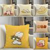 Cute Polar Bear Cartoon Pattern Pillow Case Linen Pillows Case Cushions Case Sofa Pillows Case Decor Home