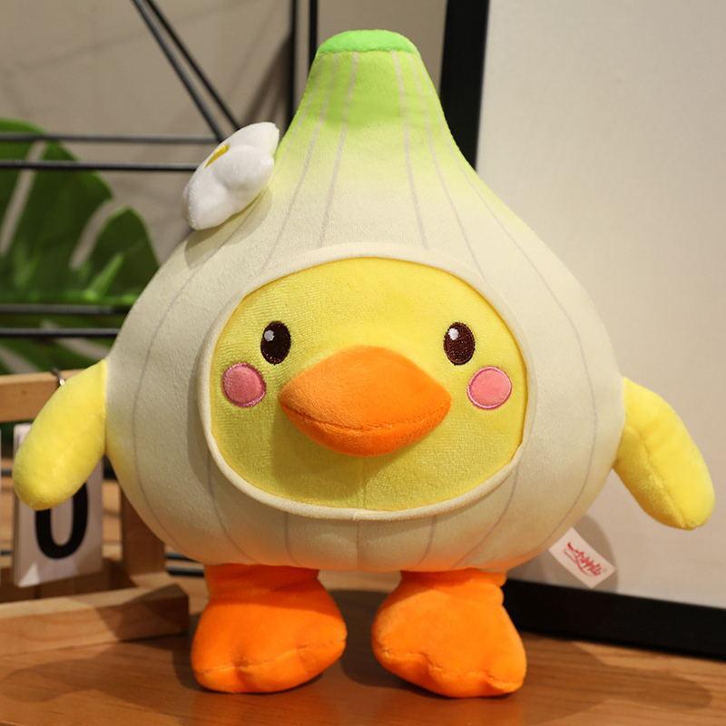

Милая плюшевая игрушка Чеснок, мультяшная кукла Утка, креативная тряпичная кукла Чеснок-Утка 20cm