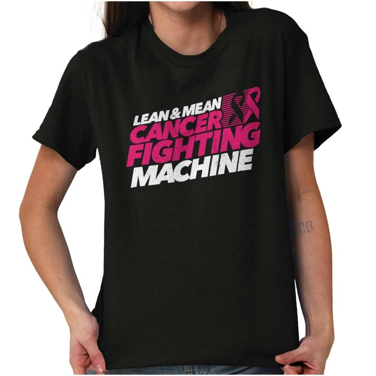 Breast Cancer Fighting Machine Chemo Gift Womens Graphic Crewneck T Shirt Tee XL