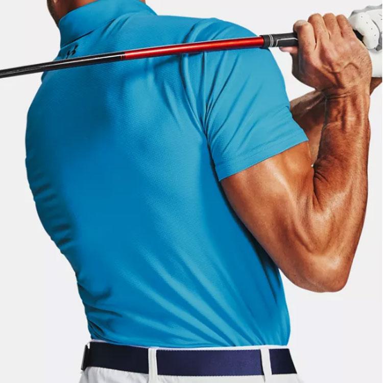 Under Armour Performance 2.0 Solid Color Polo Shirt Men Tops Blue 1342080-428