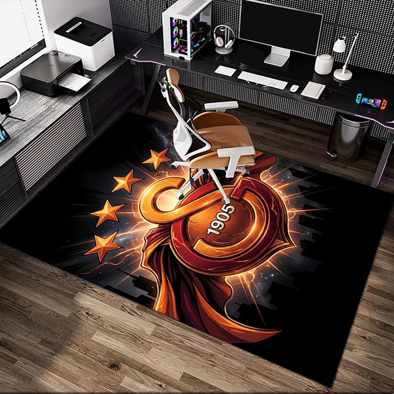 1 Stück Galatasaray SK Teppich, Bequemer bedruckter Teppich für den Wohnbereich, Gemütlicher Teppich für Bürostühle