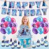 Anime Frozen Themed Birthday Party Decoration Elsa Anna Cartoon Balloon Banner Take Photos Paper Glasses Props Party Supplies