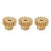 RC Motor Gear 20T M0.6 Copper RC Motor Pinion Set for 1/12 1/16 RC Cars for 370 380 390 Motors 3pcs