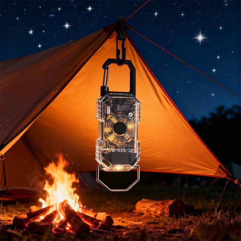 Multimode Keychain Light - Adjustable Flood Beam, Usb-C Rechargeable Belt Flashlight For Dog Walking, Night Fishing 1Pc