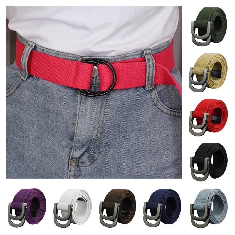 Stylish Candy Colored Canvas Belt For Men And Women Durable And Fashionable