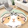1pc Hamster Office Round Rug, Non-slip, Soft and Durable Office Rug for Interior Decoration, Perfect for Office, Beautiful Decoration yy260323026