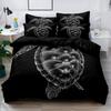 3-Piece Simple Modern Skull Animal Pattern Digital Printed Down Duvet Cover Set,Bedding Set(1 Down Duvet Cover+2 Pillowcases)