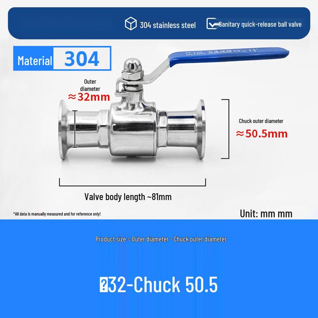 304/316 Stainless Steel Sanitary Quick Connect Ball Valve with Clamp