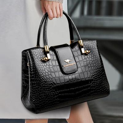Retro en Modieuze Tas met Krokodillenprint Mama's Handtas Grote Capaciteit Crossbody Tas om te Dragen