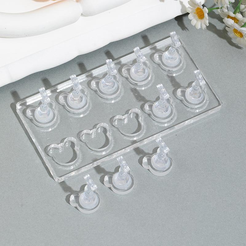 5/10 Grid Non-Magnetic Nail Stand Nail Sample Display Stand Nail Training Stand With Tray For Nail Polish Tips Nail Painting