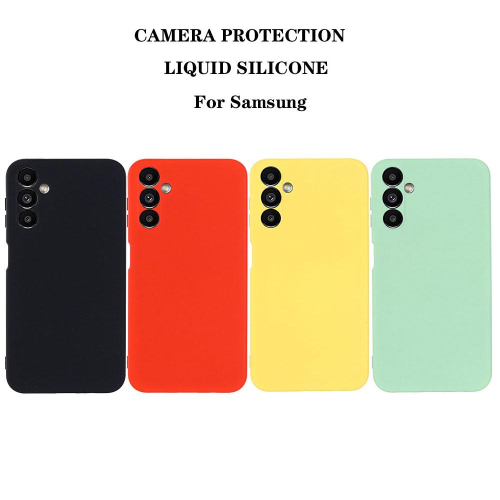 

Жидкий силиконовый чехол для Samsung Galaxy A13 A23 A33 A53 A73 A04 A04S A04E A14 A24 A34 A54 4G 5G Матовый чехол с крышкой для камеры A54 5G