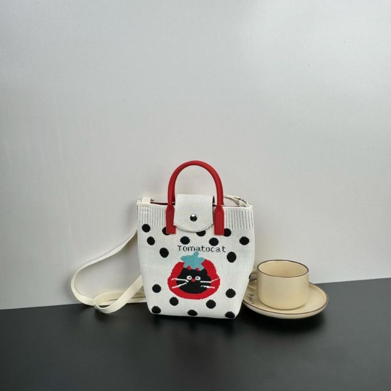 Premium Sense Ns Mobile Phone Bag New Cartoon Knitted Bag Niche Versatile Messenger Handbag Change Bag