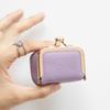 Square Kiss Lock Coin Purse PU Leather Small Item Bag Elegant Leather Jewelry Bag  Storage