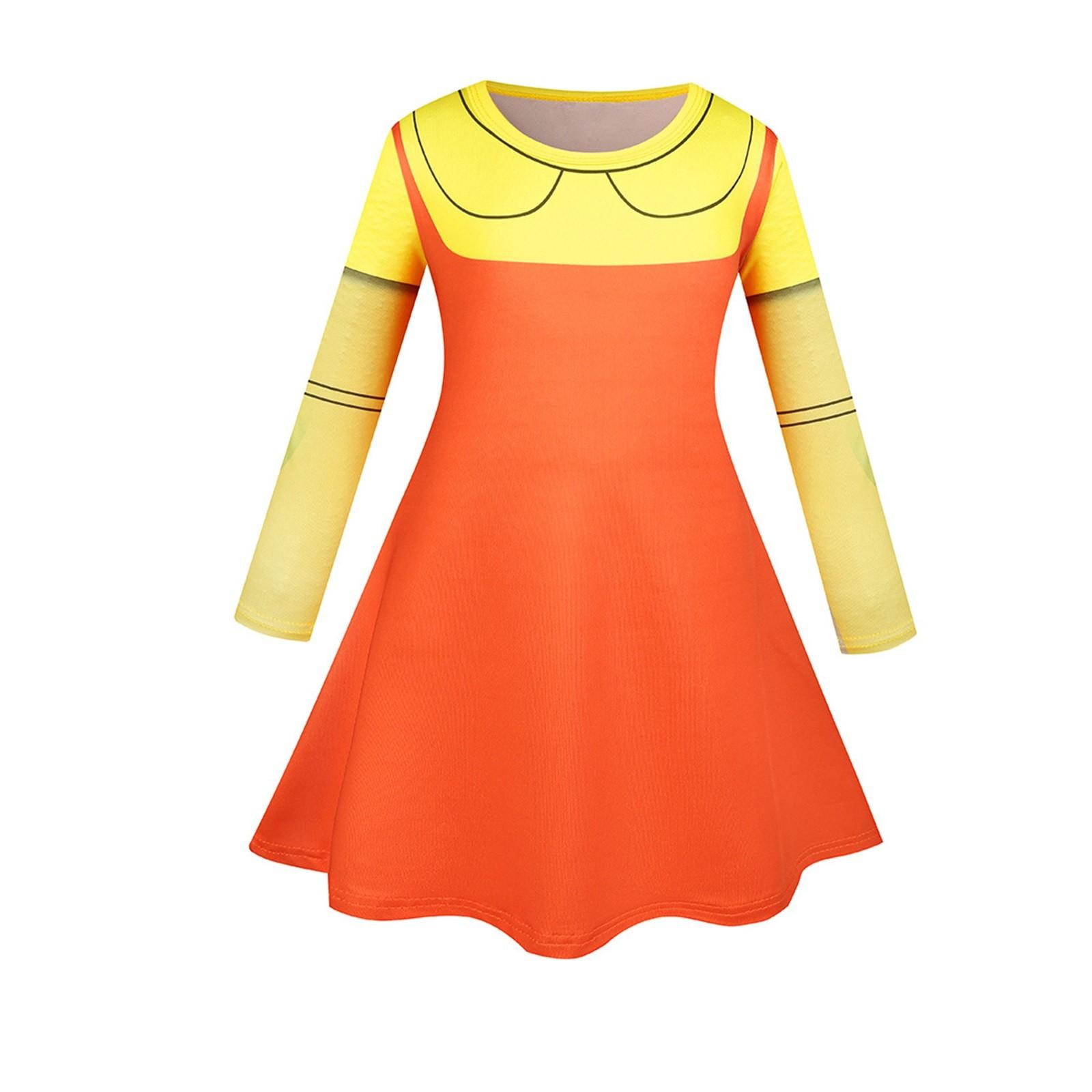 

Игра Девочка 123 Деревянный Человек Платье Девочка Платье с Длинным Рукавом 110 жёлтый