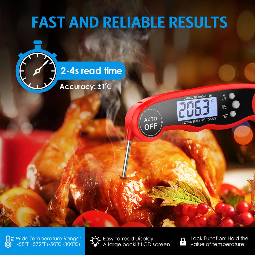 Food Thermometer Digital Kitchen Bbq Thermometer Meat Water Milk Cooking Probe BBQ Electronic Oven Waterproof Kitchen Tools