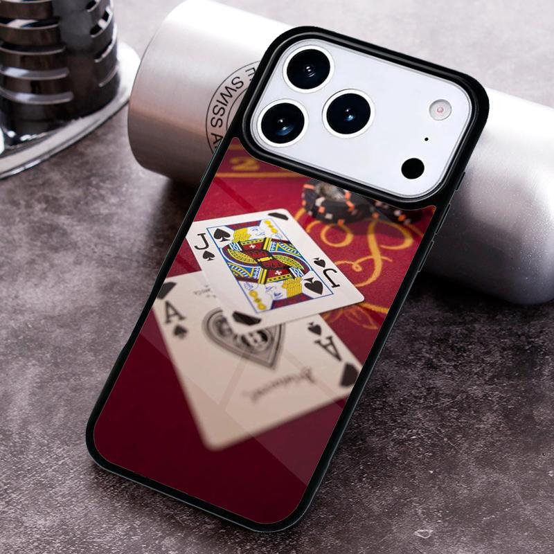 Poker Casino Art Pattern Phone Case for iPhone 17 16 15 Pro Max Air 14 13 12 11 Plus Shockproof Capa Cover