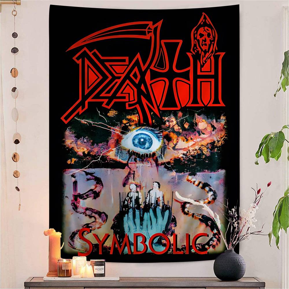 DDeaths Mental Rock Band Printed Large Wall Tapestry Art Science Fiction Room Home Decor Decor Blanket