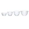 Hario Glass Bowl Set of 3 1 Salad 20741801 Heat-Resistant (Includes Bowl), Clear,