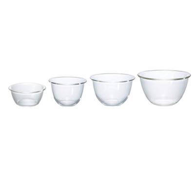 Heat-Resistant Glass Bowl Set of 3 (Includes 1 Salad Bowl), Clear, 20741801