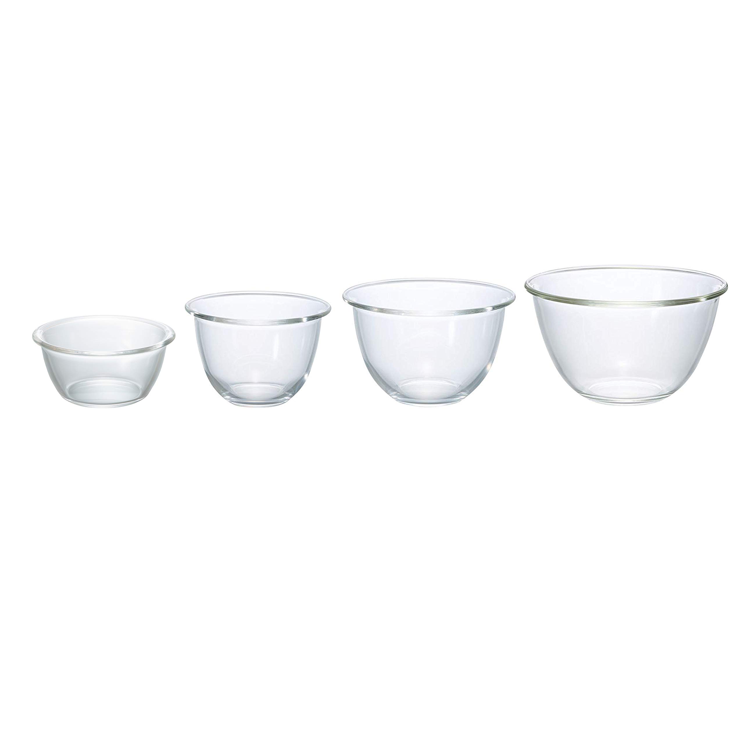

Hario Glass Bowl Set of 3 1 Salad 20741801 Heat-Resistant (Includes Bowl), Clear,