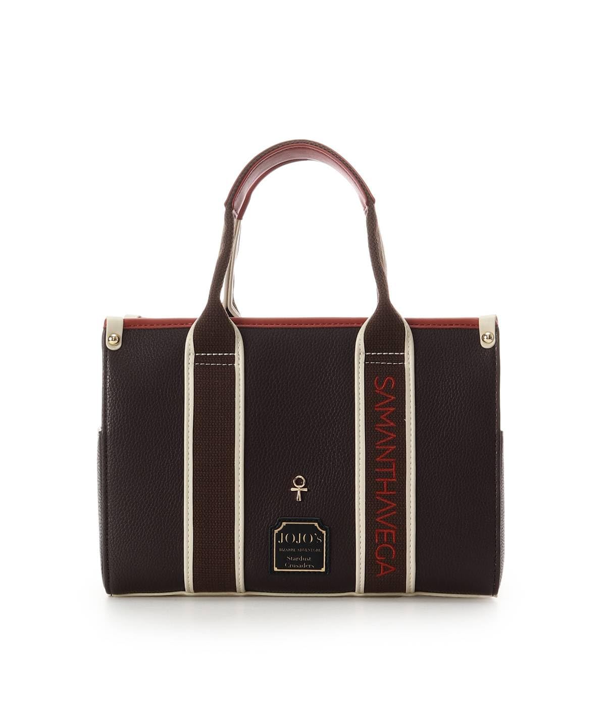 

Samantha Vega Anime JoJo s Bizarre Adventure: Stardust Crusaders [Mohamed Avdol] Collection Logo Tape Handbag