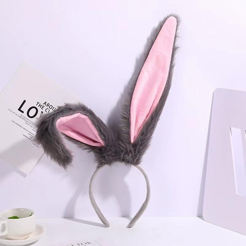1 Stück Weihnachts-Kaninchen-Langohr-Haarreif für Damen: Cosplay Bunny Girl Niedliches und lustiges Stirnband-Accessoire