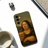 Humorous M-Mona L-Lisa Art Phone Case For Samsung Galaxy A73,A72,A71,A70,A53,A52,A51,Soft Black Cover