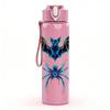 1PC Dark Bat Spider Dragon Art 750ml Color Plastic Sports Water Bottle Leakproof Flip Straw Lid Suitable for Sports Office Home Use