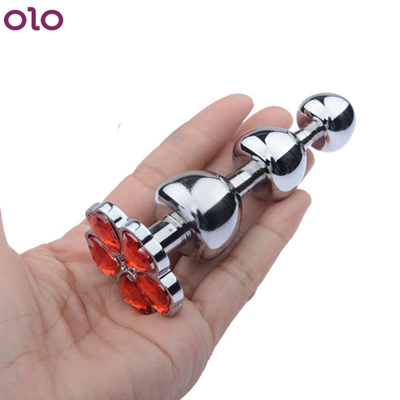 Masáž prostaty Kovová anální zátka Dilatátor řitního otvoru Sexuální hračky Korálky na zadek z nerezové oceli Erotický produkt pro dospělé