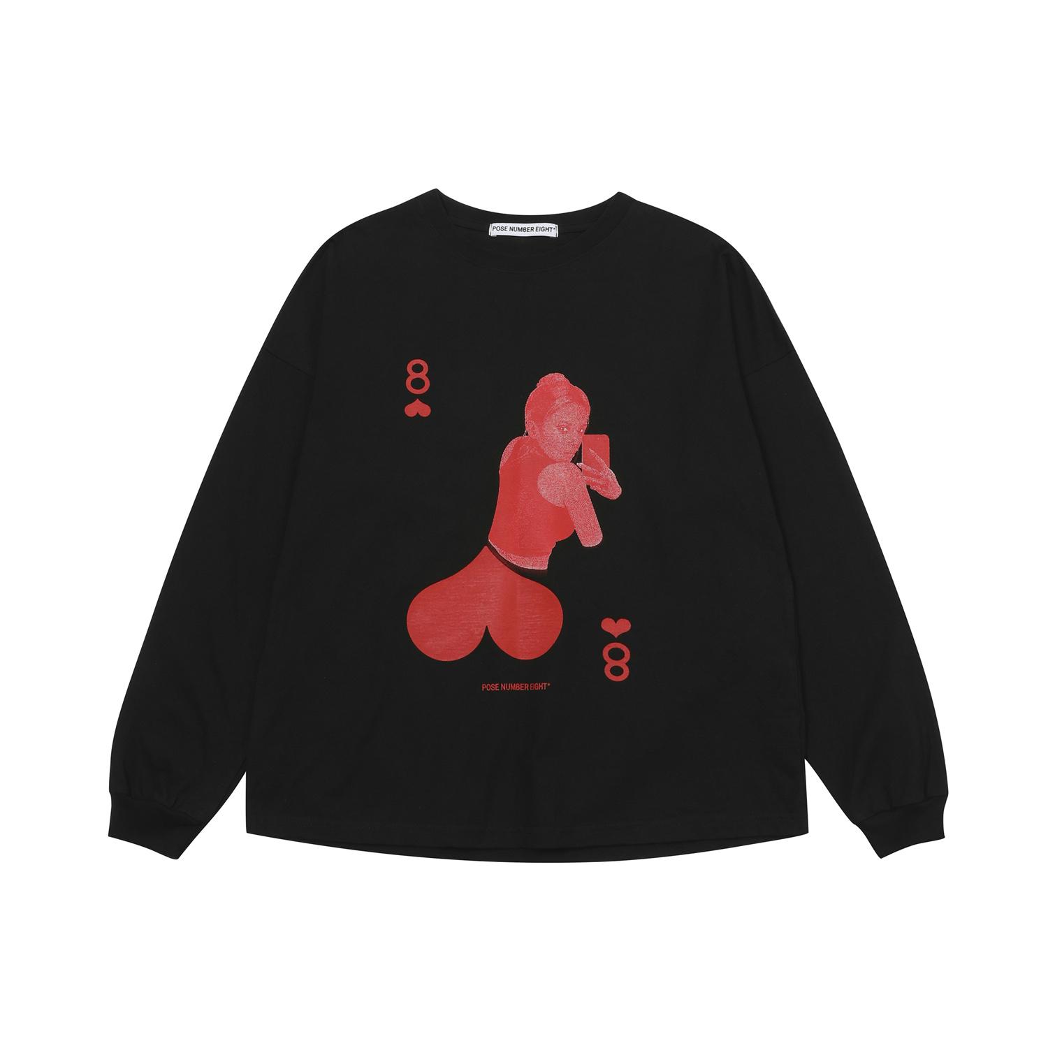 Pose Number Eight Trump Card Long Sleeve (Black/Red) 1