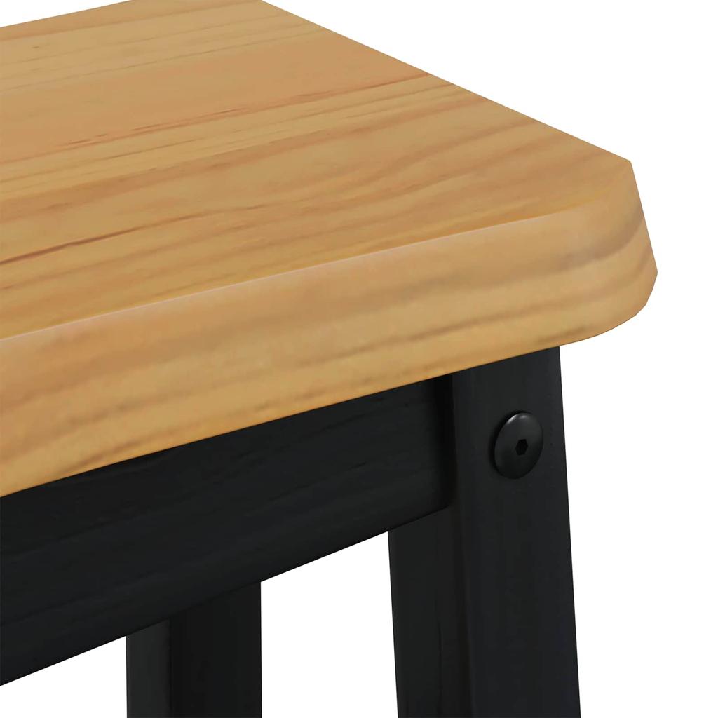 VidaXL Bar Stool EKAI 2 pcs Black 40 x 29 x 45.5 cm