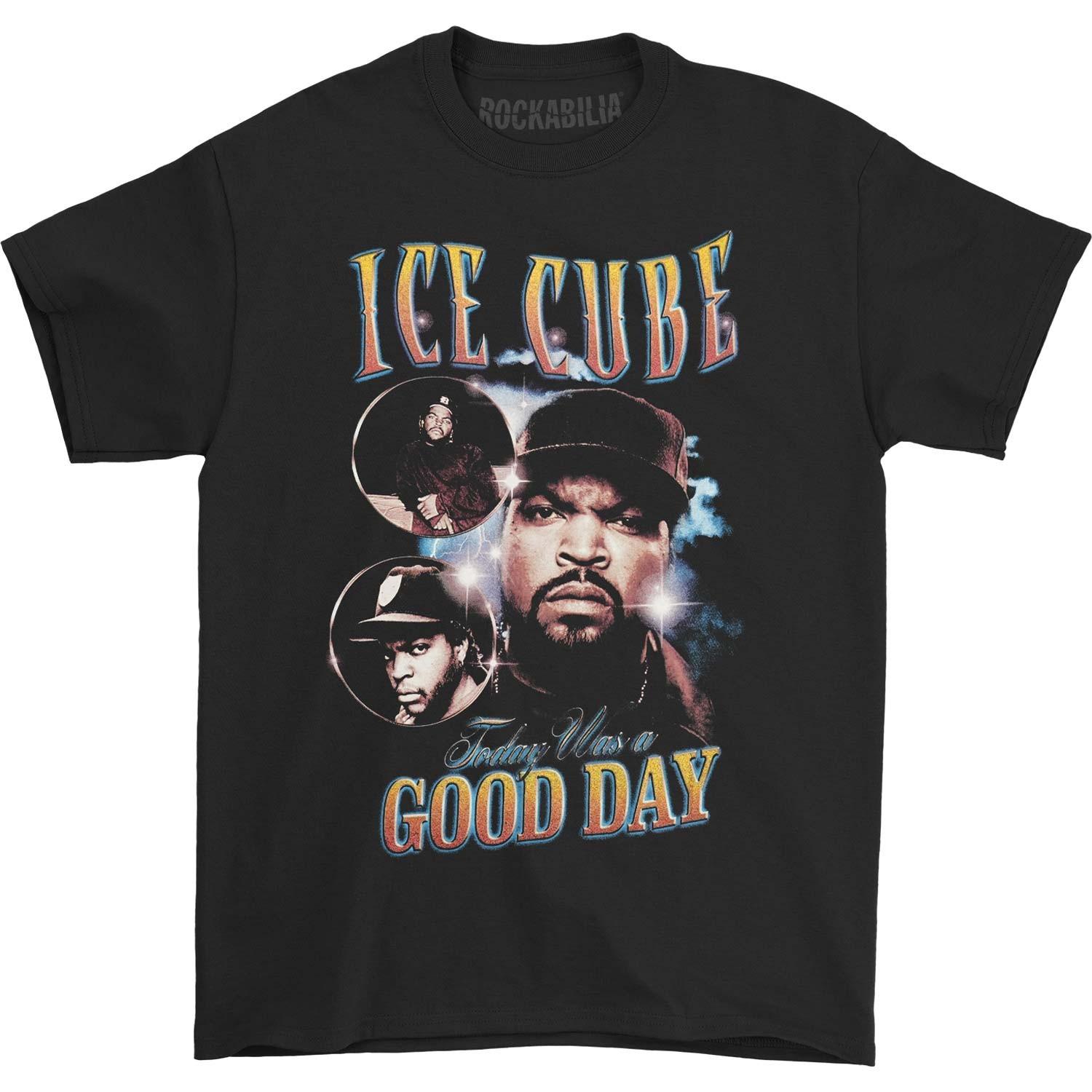 Men s Ice Cube Good Day Photo Collage T-shirt XX-Large Black 2XL