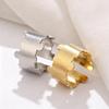 European & American Light Luxury Adjustable Wood Grain Wide Ring