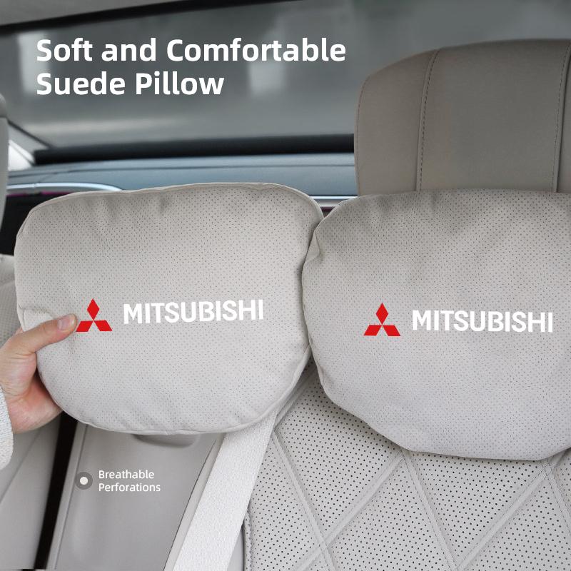 Wildleder Auto Atmungsaktives Nackenkissen Memory-Schaum Lendenkissen Für Mitsubishi Pajero Mirage Jinxuan Galant Attrage Xpander Montero