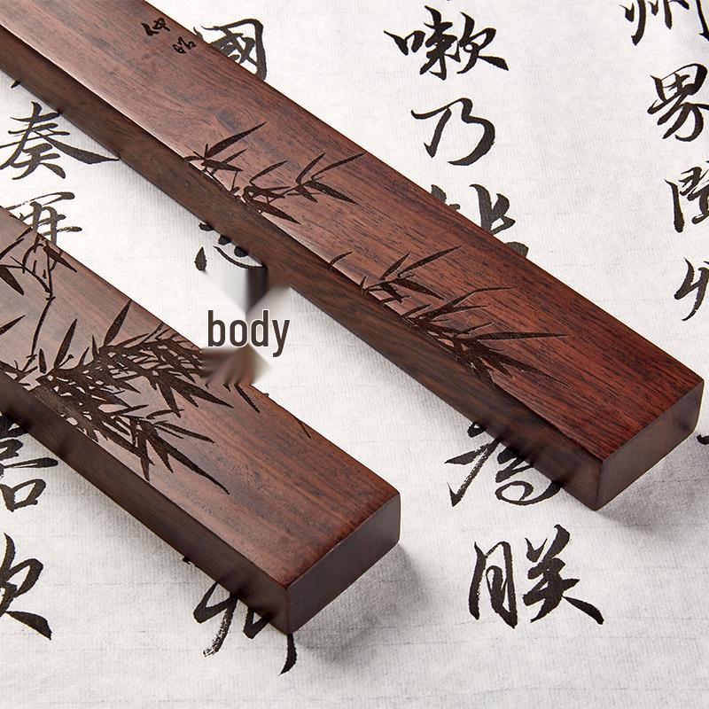 Rosewood Calligraphy Ruler & Paperweight