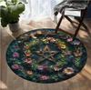 Magic Luck Sun Moon Flower Starry Rug Non Slip Soft Easy To Clean for Home Living Room Vacation House Decorative Floor Mat Home