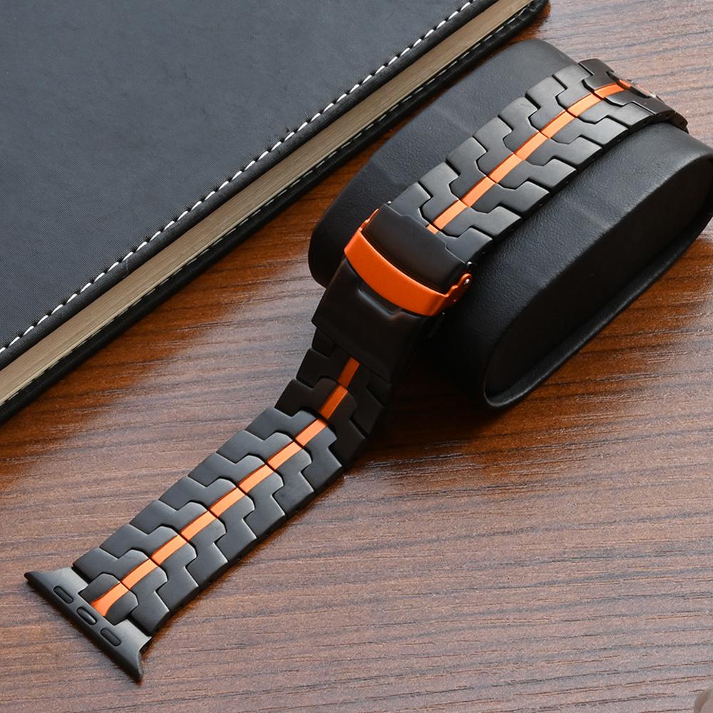 Titan Business Armband für Apple Watch Ultra 2 49mm 45mm 46mm 44mm Luxuriöses Herren Armband für iWatch Serie 10 9 8 7 6 5 4 SE Armband