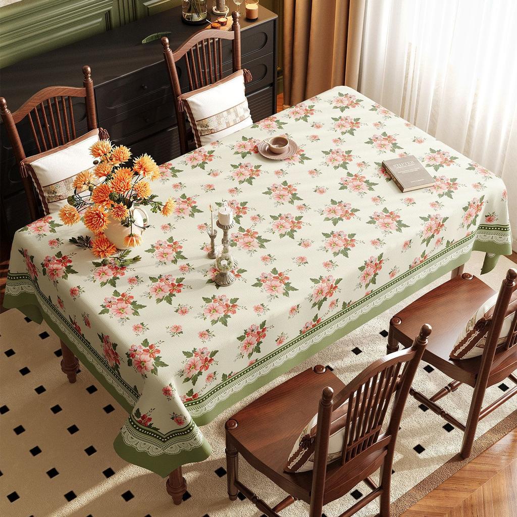 Vintage Tablecloths  Wash-Free, Waterproof, and Grease-Resistant Dining Tablecloths  Light Luxury Fabric Coffee Table Cloths