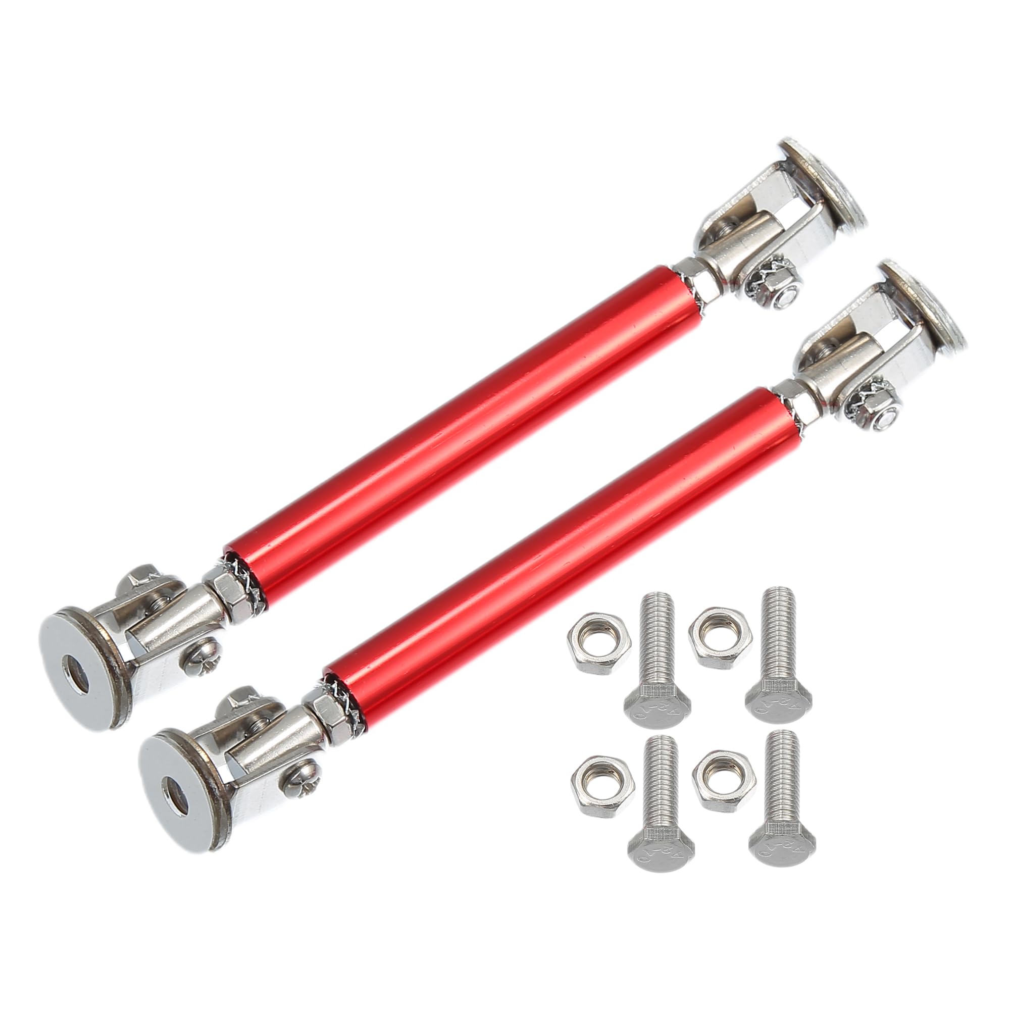 ACROPIX Car Front Bumper Lip Splitter Strut Rod Tie Support красный