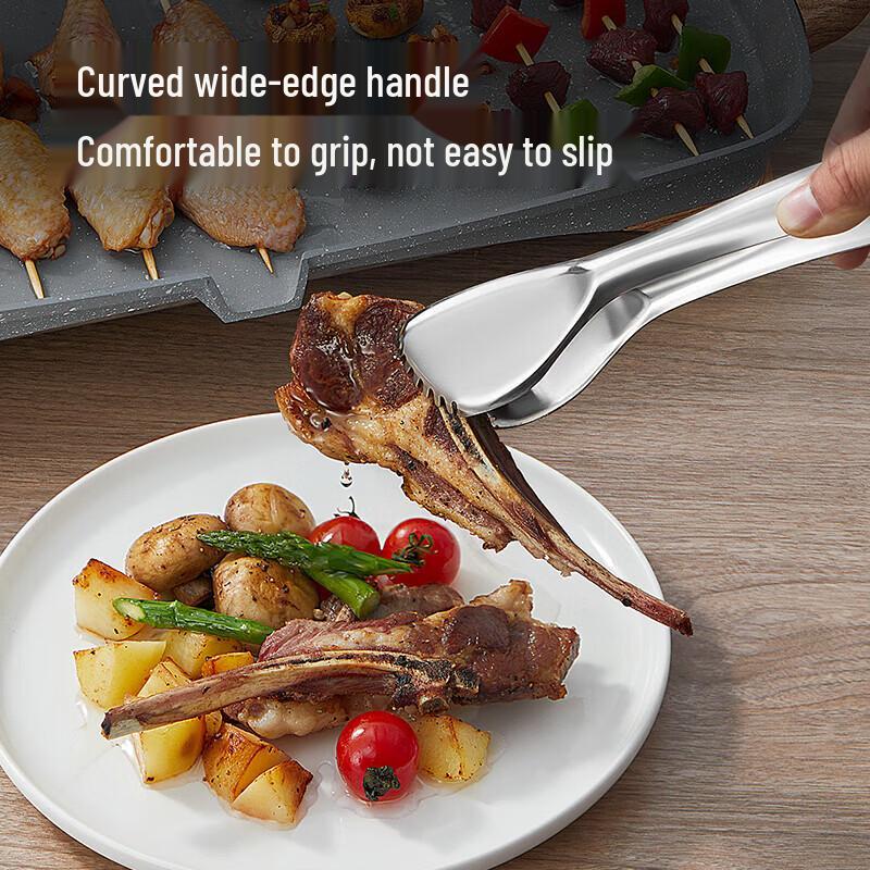 COOKER KING Stainless Steel Multi-Tooth Food Tongs